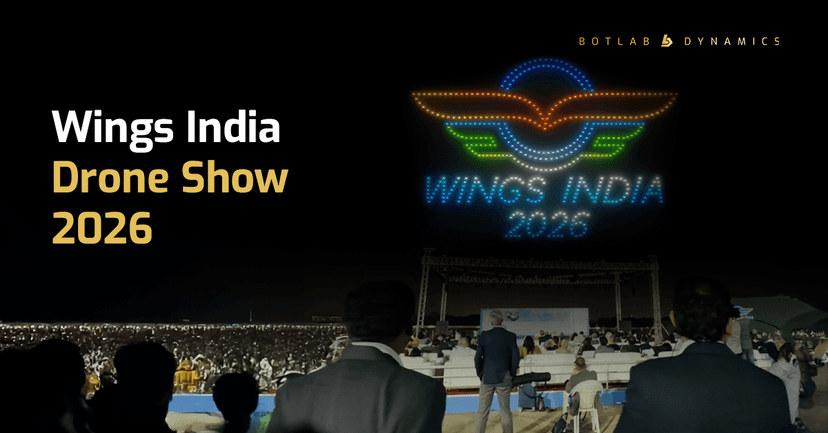BotLab Dynamics Dazzles with Wings India Drone Show 2026