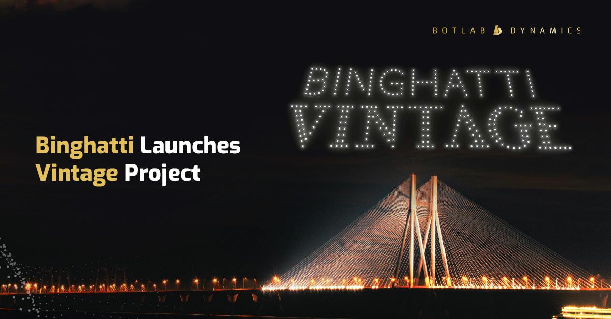 Binghatti Launches Vintage Project with Drone Show by BotLab Dynamics