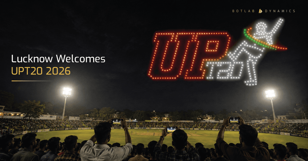 UPT20 2026 League Opening Ceremony Drone Show in Lucknow