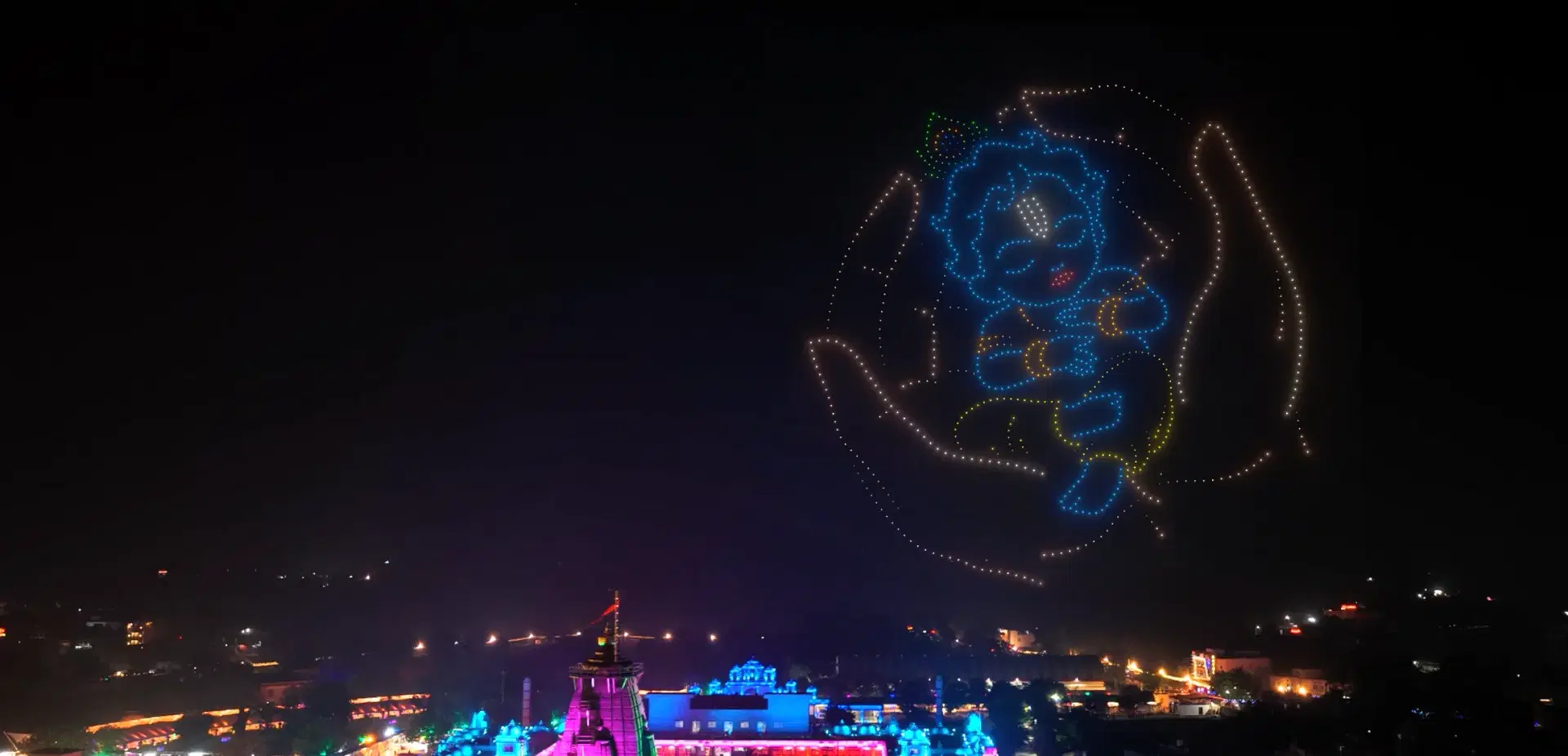 First Drone Show at Krishna Janmabhoomi